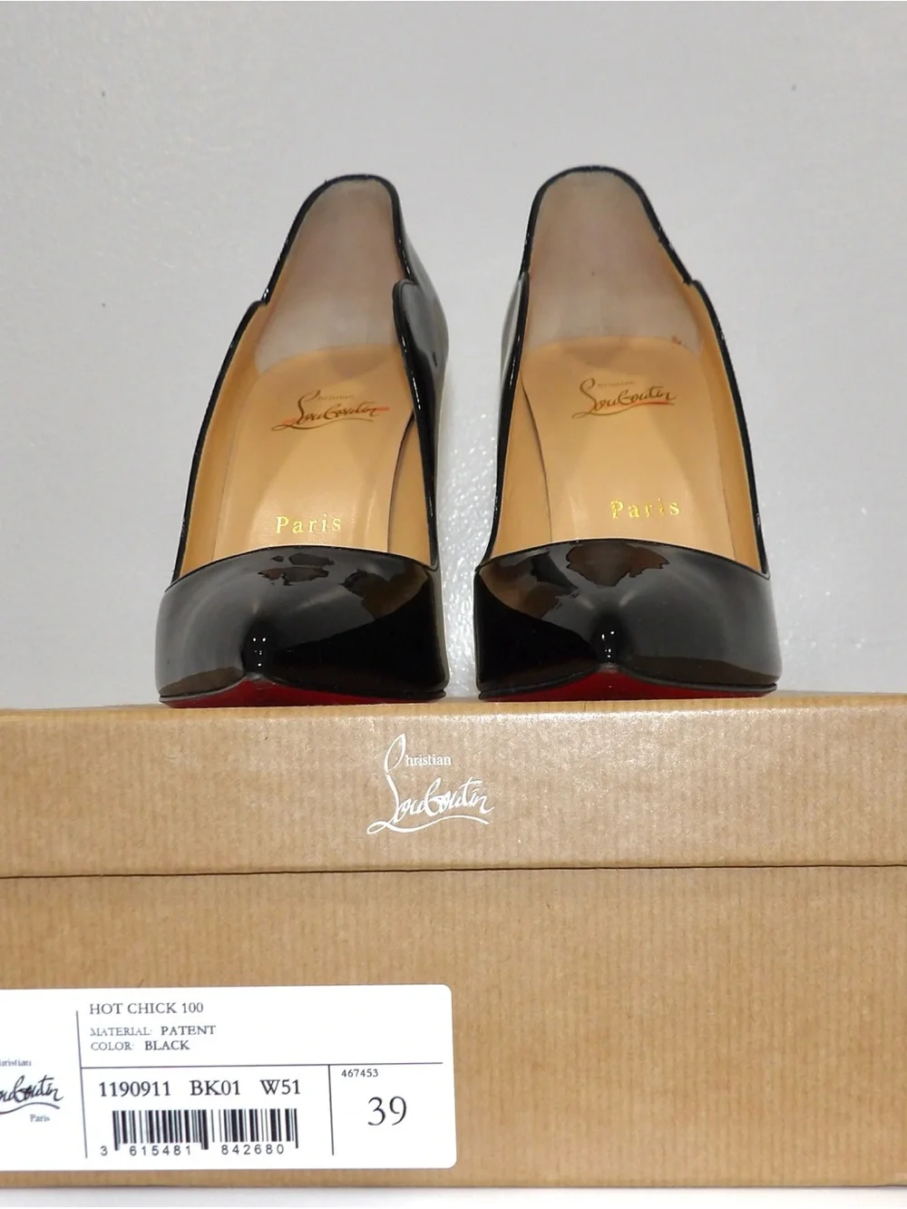 Christian Louboutin hot chick 100 patent leather pumps size 39